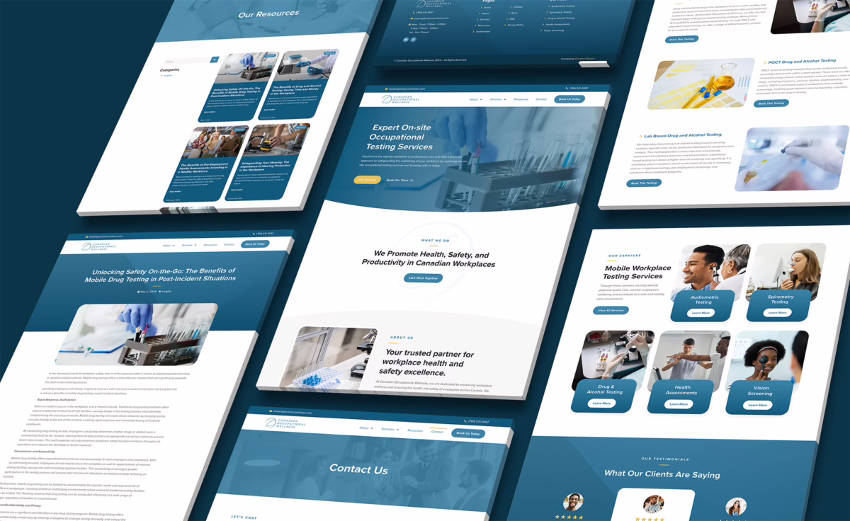 Canadian Occupational Wellness Website Pages