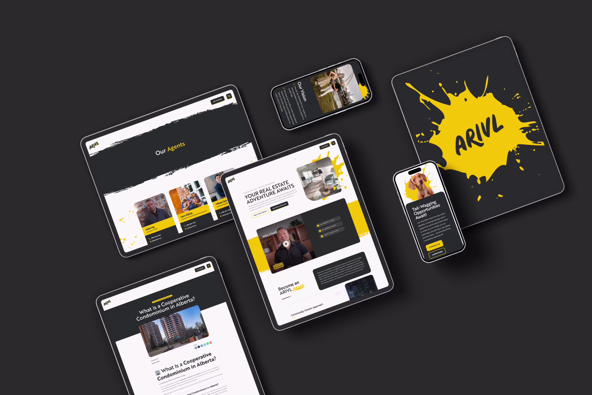 ARIVL - Multiple Screens - Webkind - Web Design Edmonton