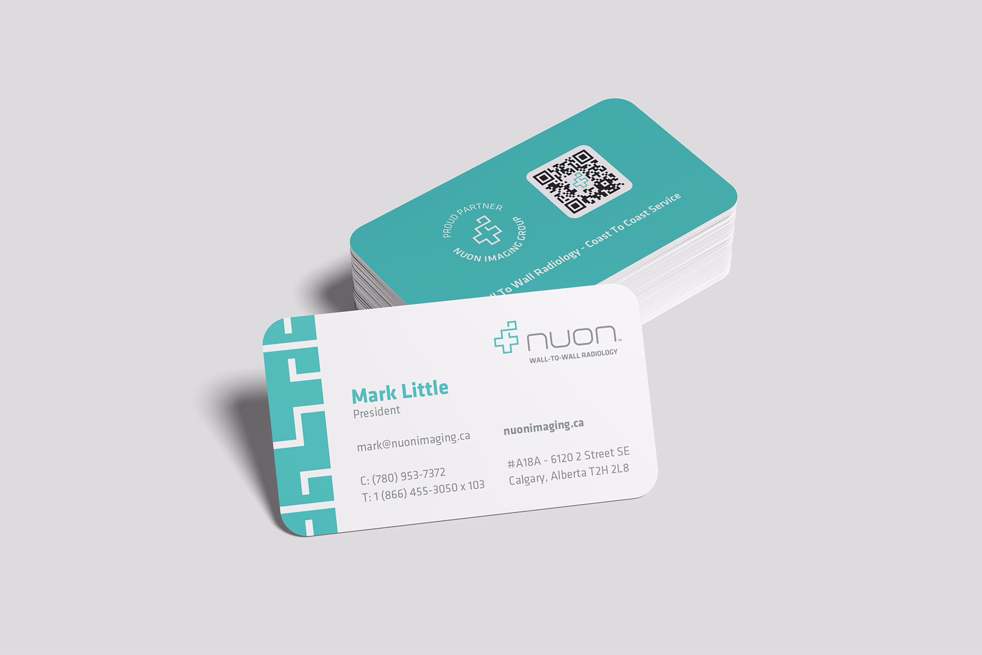 Nuon Imaging - Business Card Mockup - Webkind - Web Design Edmonton
