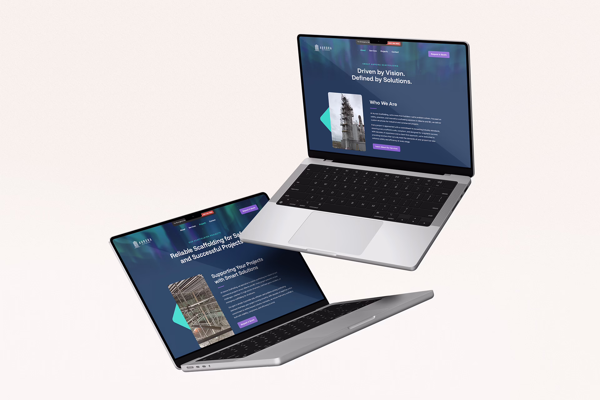 Aurora Scaffolding - Web Design Edmonton - Webkind